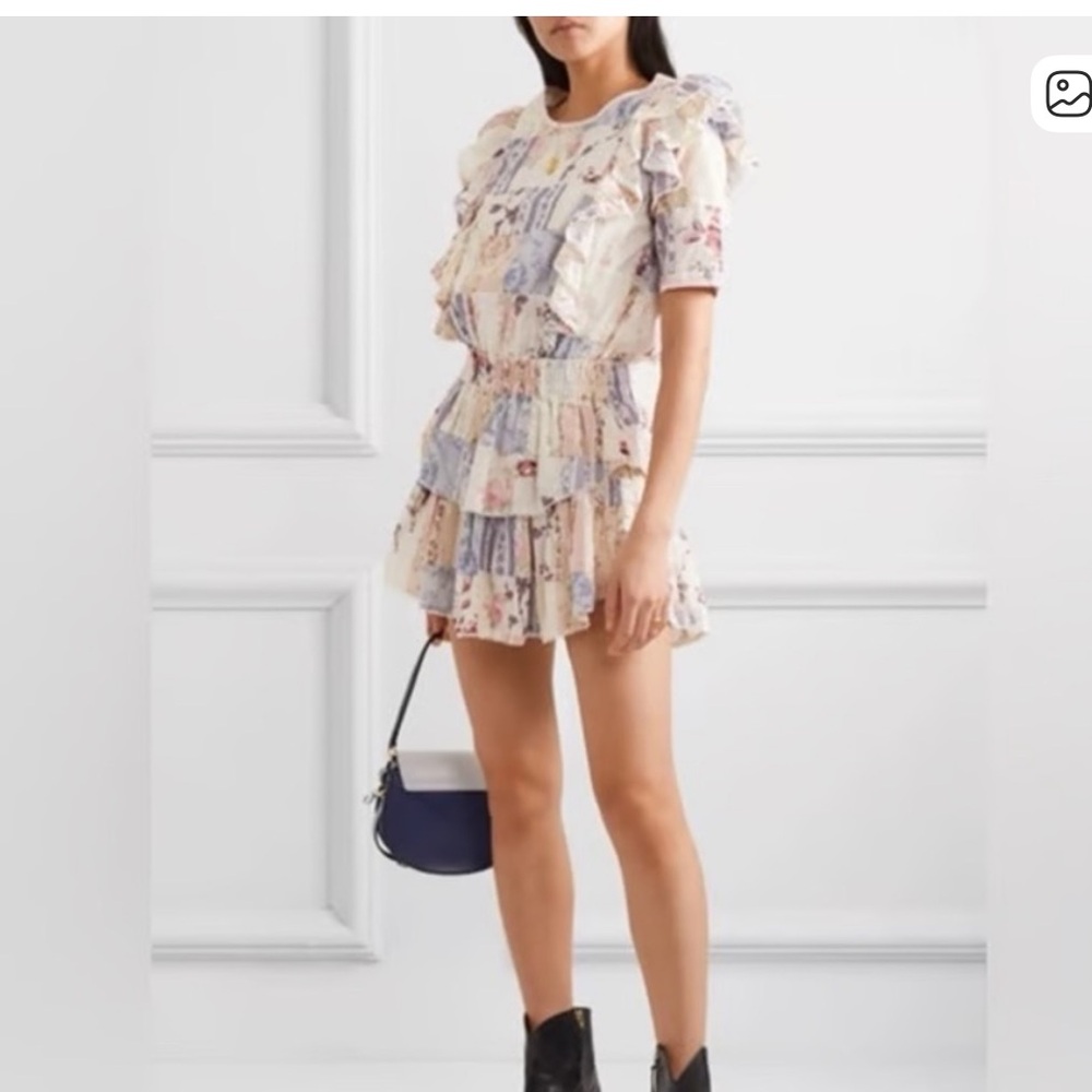 Loveshackfancy Natasha Dress in Patchwork XSmall Like New